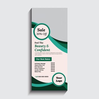 Beauty Salon Roll Up Banner Template vector