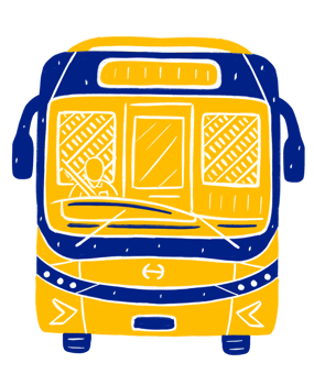 Jakarta Busway in flat design style png