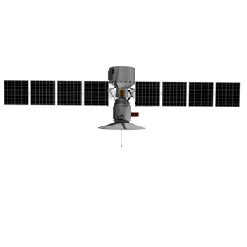 satellite spaceship Internet communication telephone network 3d illustration png