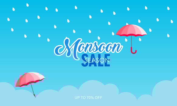 Moonsoon Sale Background vector