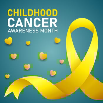 Childhood cancer awareness month background vector