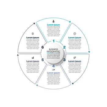 Presentation Business circle infographic template vector