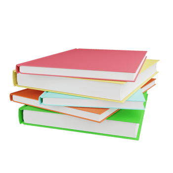 stack book isolated on transparent background , 3D rendering png