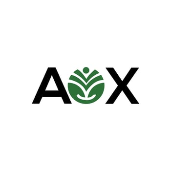 AOX letter logo design on white background. AOX creative initials letter logo concept. AOX letter design. vector