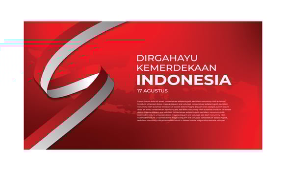 Backdrop template of indonesia national day vector