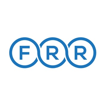 FRR letter logo design on black background. FRR creative initials letter logo concept. FRR letter design. vector