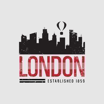 London t-shirt and apparel design vector