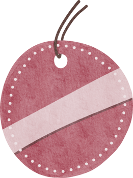 Cute tag watercolor png