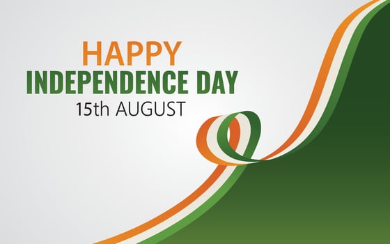 Vector illustration of 15th August Indian independence day celebration.