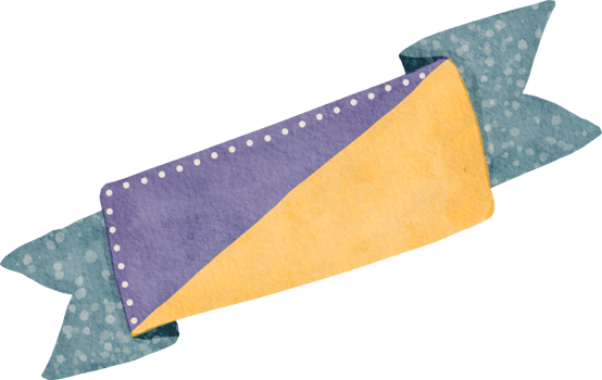 Cute ribbon watercolor png