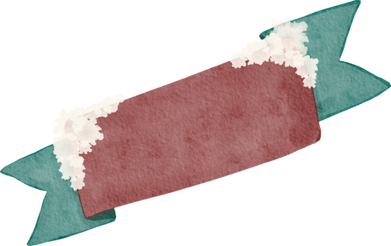 Cute ribbon watercolor png