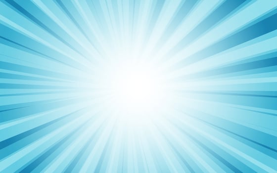 Abstract sun rays retro vintage style on blue background, Sunburst pattern background. Rays. Summer sky banner vector illustration