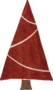 Christmas tree hand drawn watercolor png