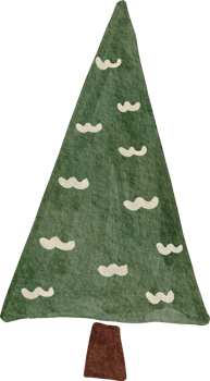 Christmas tree hand drawn watercolor png