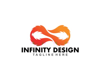 infinity logo design vector