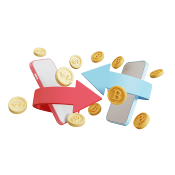 Bitcoin Digital money concept. money transfer to the Mobile phone bank, 3D illustration png