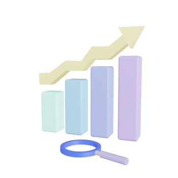 charts.  success concept of business goals, 3D illustration png