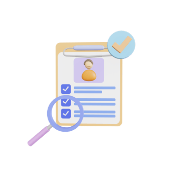 Human resource management and hiring concept. Job interview, a recruitment agency. 3D Illustrations. png
