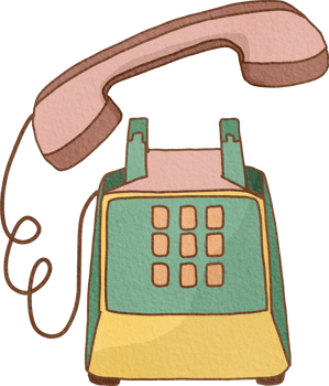 Vintage Telephone colorful png