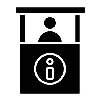 Information Kiosk Icon Style vector