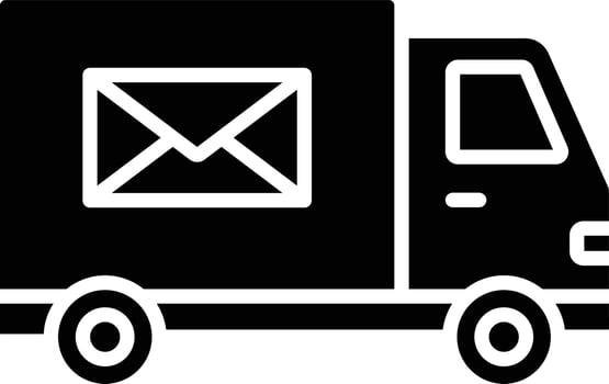 Mail Truck Icon Style vector