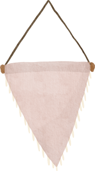 Watercolor flag pennant png
