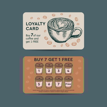 Bonus card hand drawn style, vector. vector