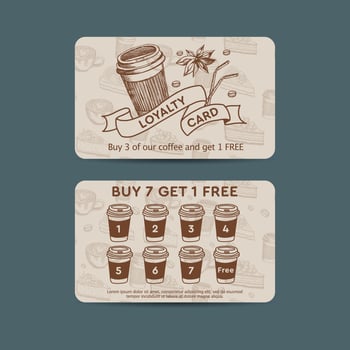 Bonus card hand drawn style, vector. vector