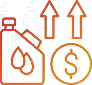 Oil Price Increase Icon Style vector