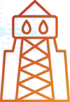 Oil Tower Icon Style vector