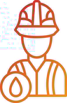 Oil Worker Icon Style vector