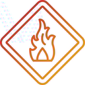 Flammable Icon Style vector