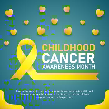 Childhood cancer awareness month background vector