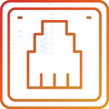 Telephone Socket Icon Style vector