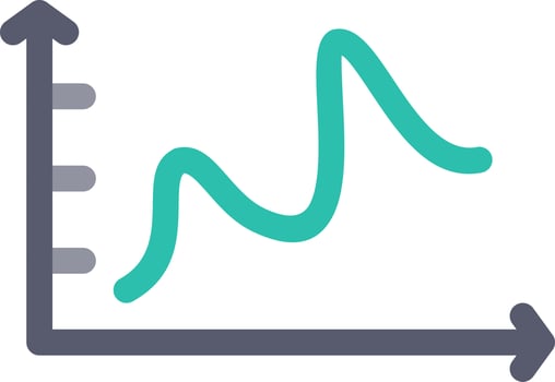 Bell Shaped Graph Flat Icon vector