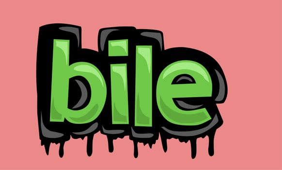 BILE writing vector design on pink  background