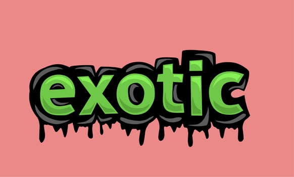 EXOTIC writing vector design on pink background