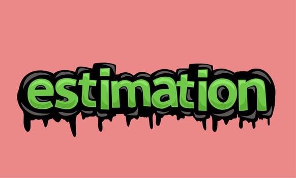ESTIMATION writing vector design on pink background
