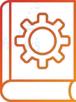 Book Settings Icon Style vector