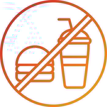 No Eating Icon Style vector