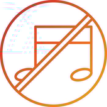 No Music Icon Style vector