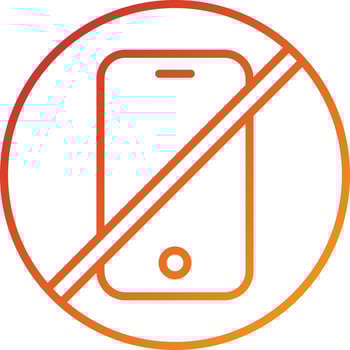 No Phone Icon Style vector