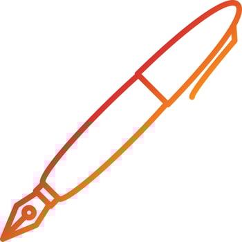 Fountain Pen Icon Style vector