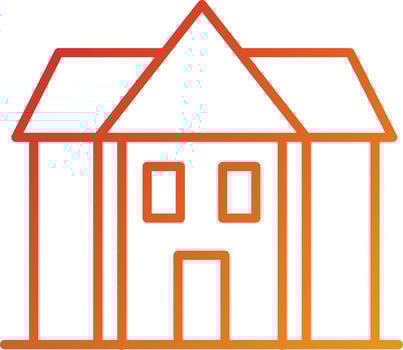 Library Building Icon Style vector