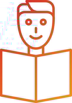 Reading Icon Style vector