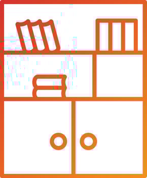 Library Cabinet Icon Style vector