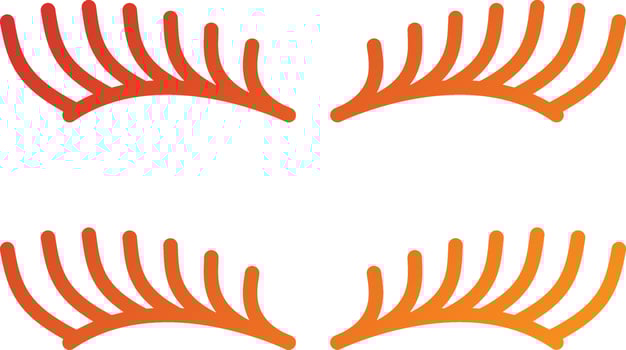 Eyelash Icon Style vector