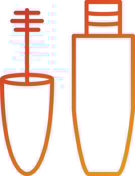 Eyelash Mascara Icon Style vector