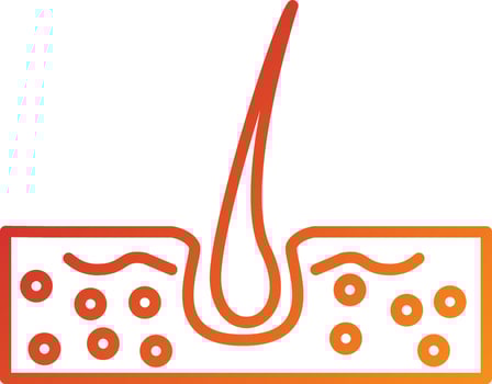 Skin Hair Icon Style vector