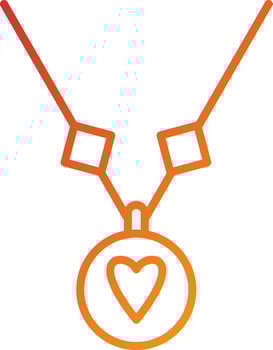 Necklace Icon Style vector